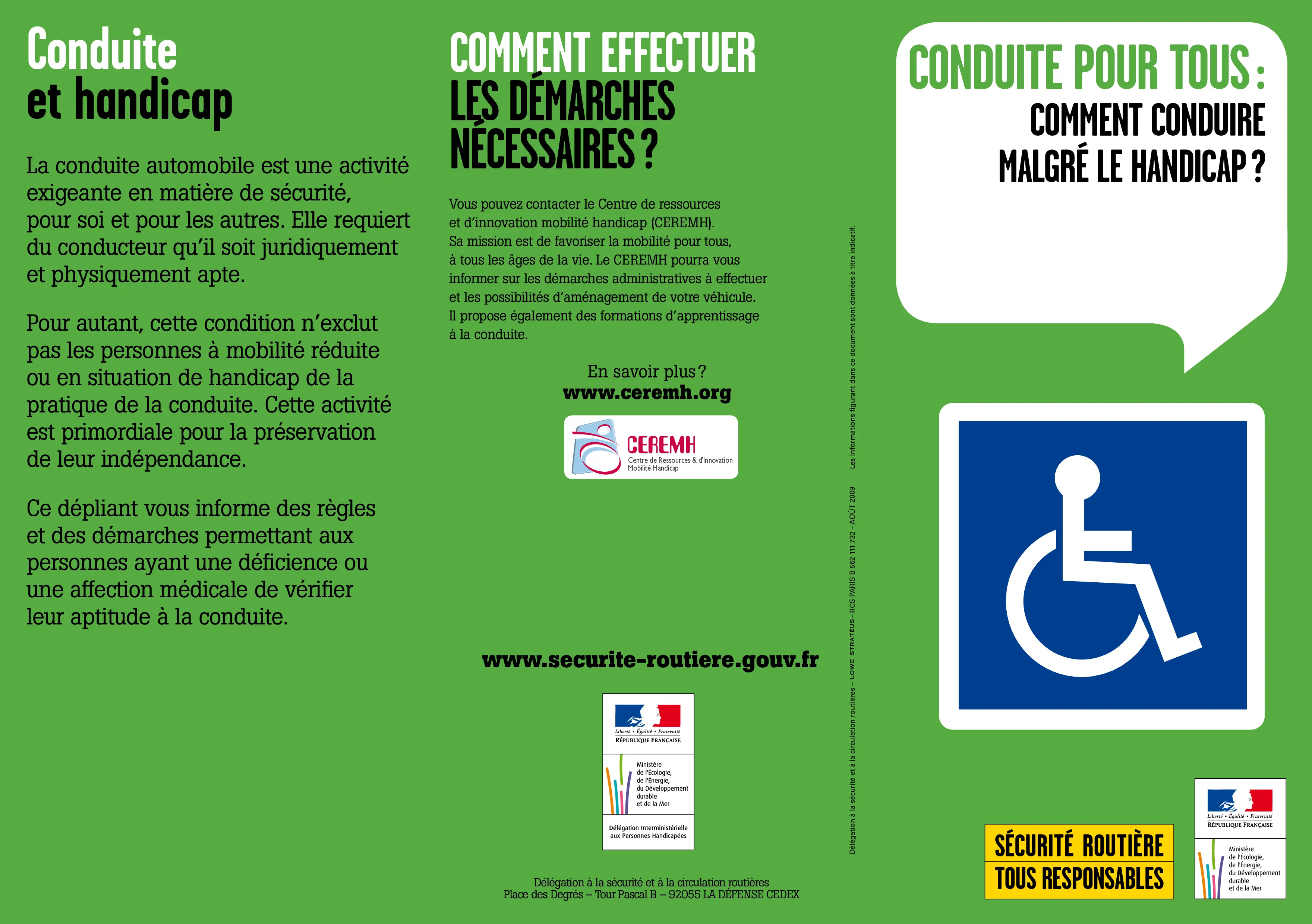 Document 'Comment conduire malgré le handicap'